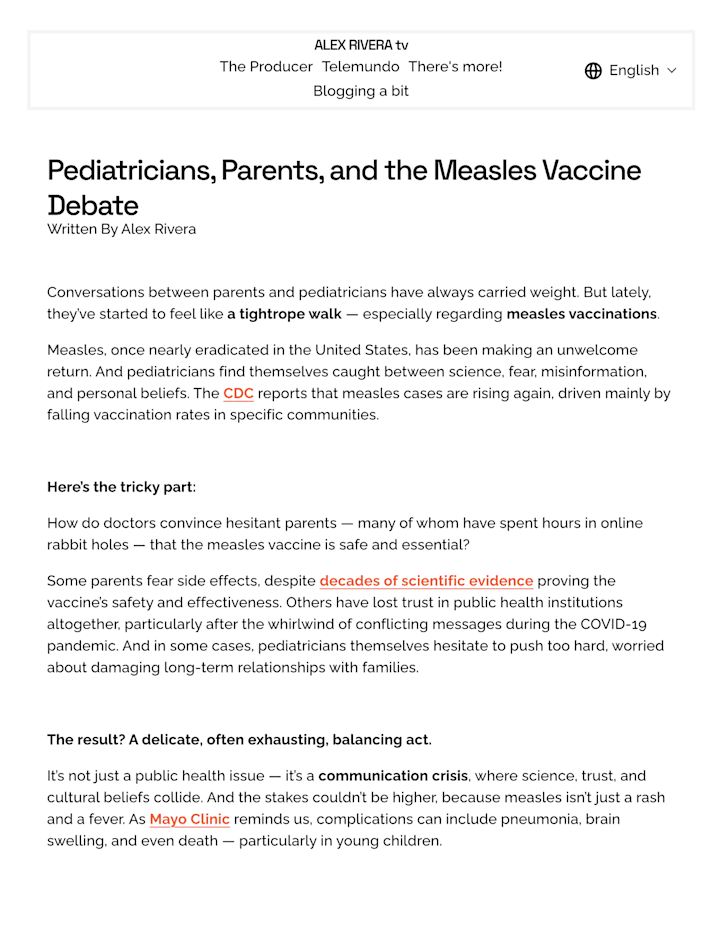 Cover image for Pediatricians, Parents, and the Measles Vaccine Debate