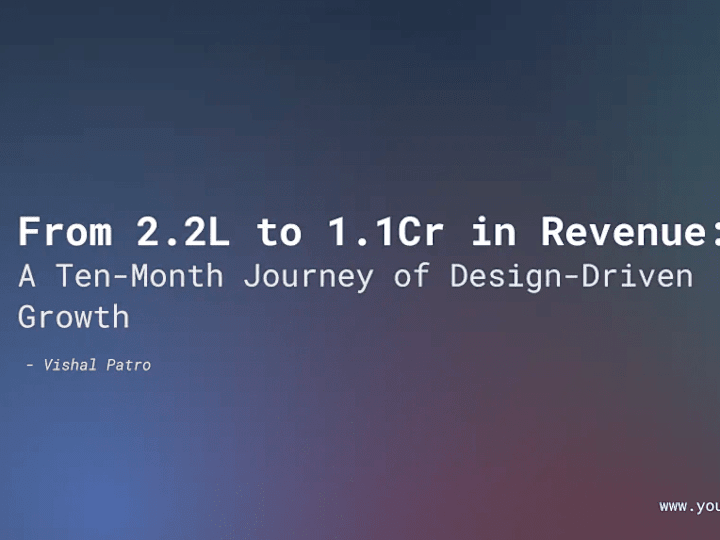 Cover image for From 2.2L to 1.1Cr in Revenue: A Ten-Month Journey of Design-Dri