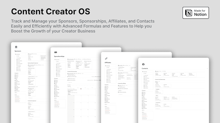 Cover image for Notion Content Creator OS 