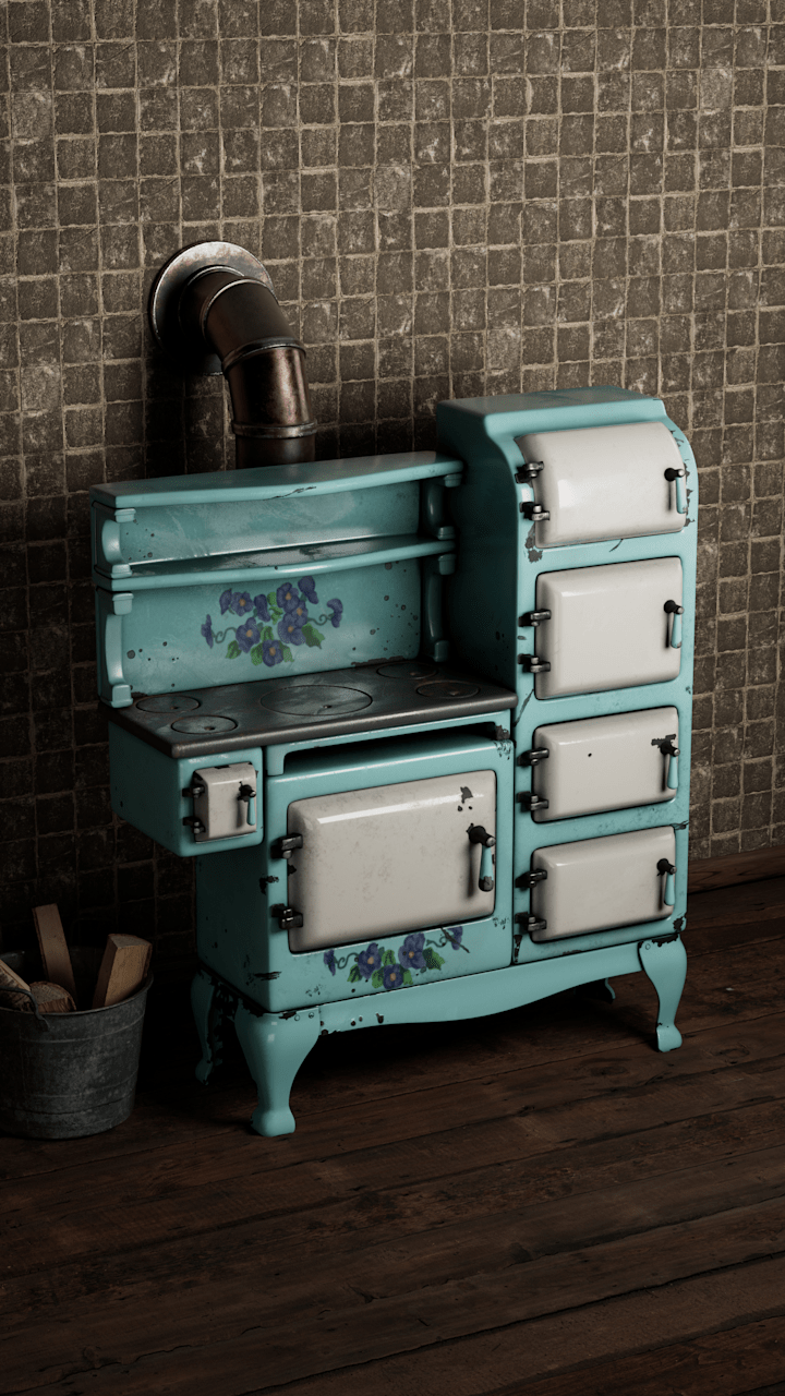 Cover image for Realistic 3D Vintage Stove