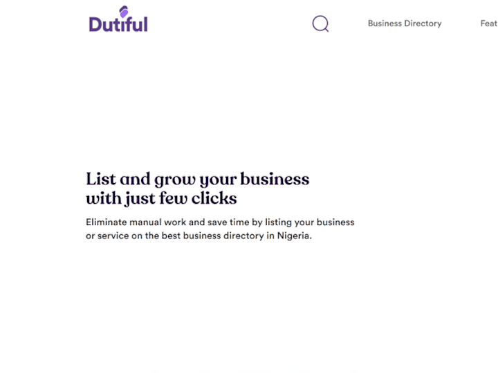 Cover image for Dutiful: Landing Page