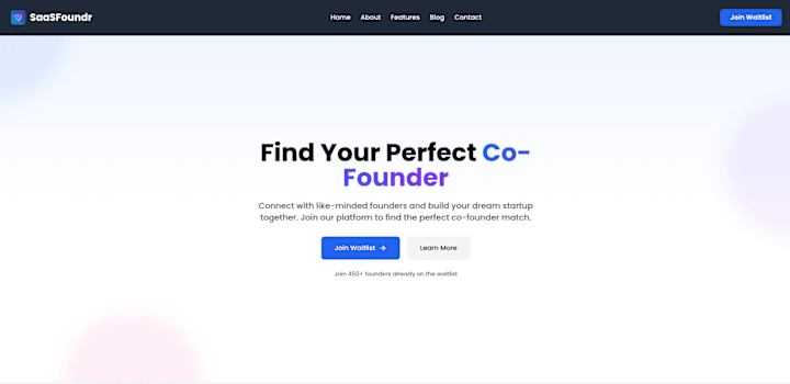 Cover image for SaaSFoundr Landing Page