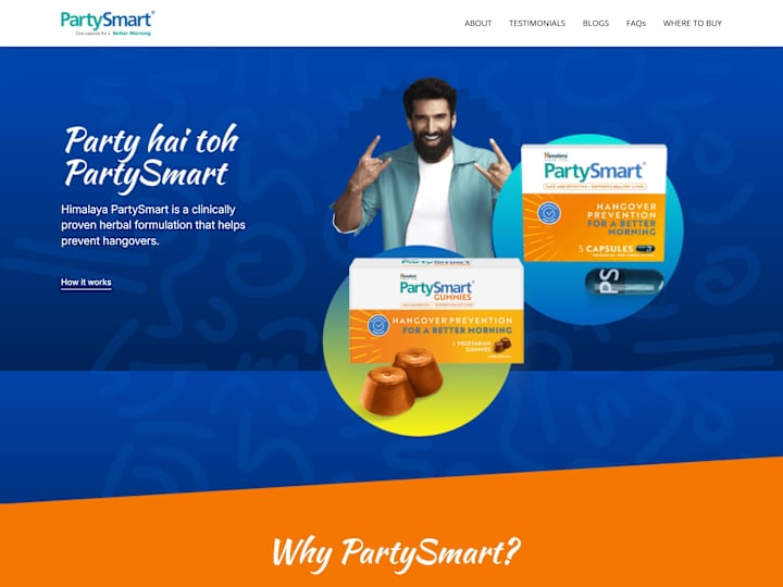 Cover image for Created a website for India's top anti-hangover pill