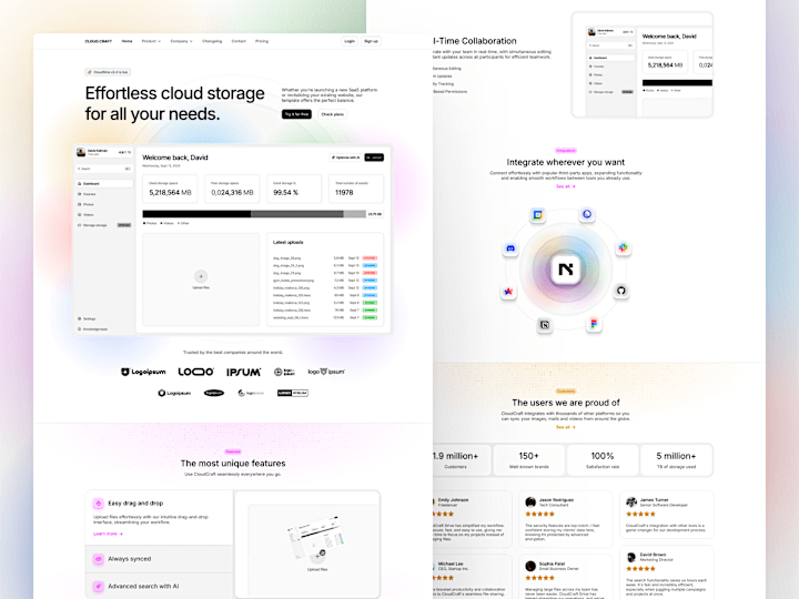 Cover image for CloudCraft - SaaS Framer Template