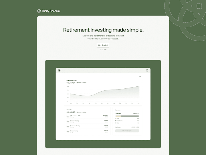 Cover image for Trinity Financial (Finance Landing Page)