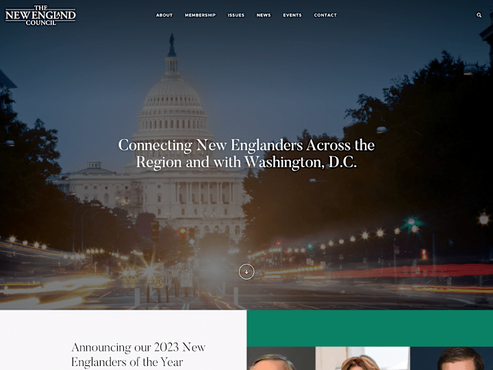 Cover image for Web Design and Development for New England Council