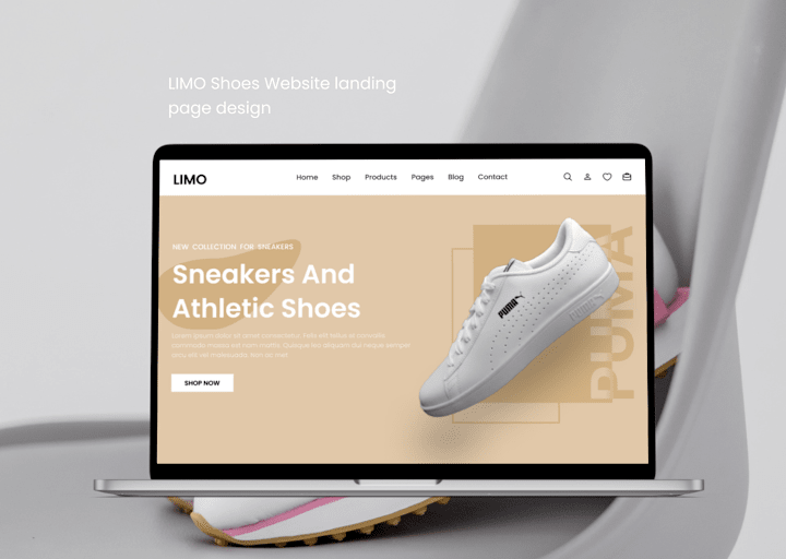 Cover image for Shoe Website design :: Behance