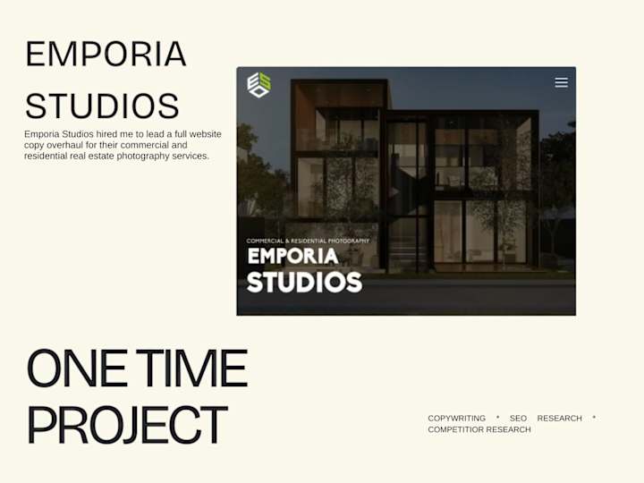 Cover image for Emporia Studios – Website Copy
