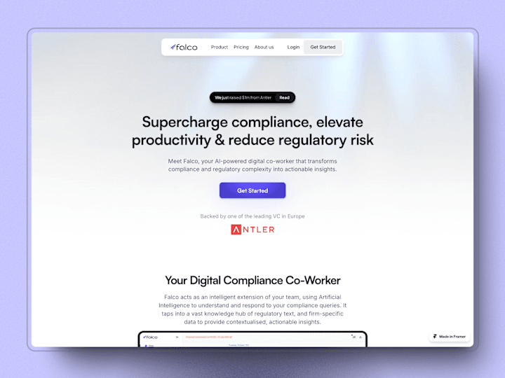 Cover image for Falco - AI Compliance Website