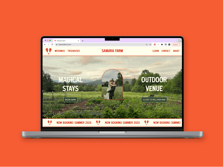 Cover image for Whimsical Wedding Venue Website