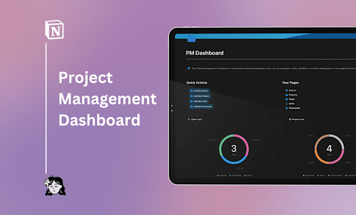 Cover image for Notion Project Management Dashboard