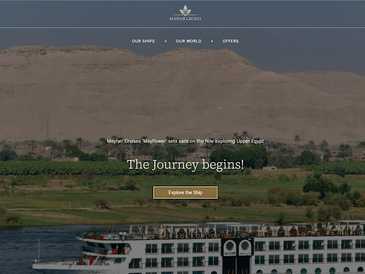 Cover image for Elegant Website for Nile Cruises Company