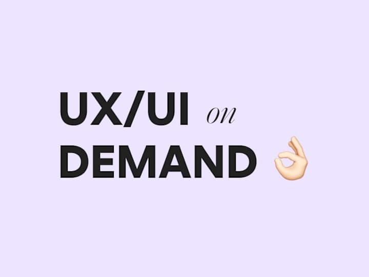 Cover image for UX/UI Design on Demand 