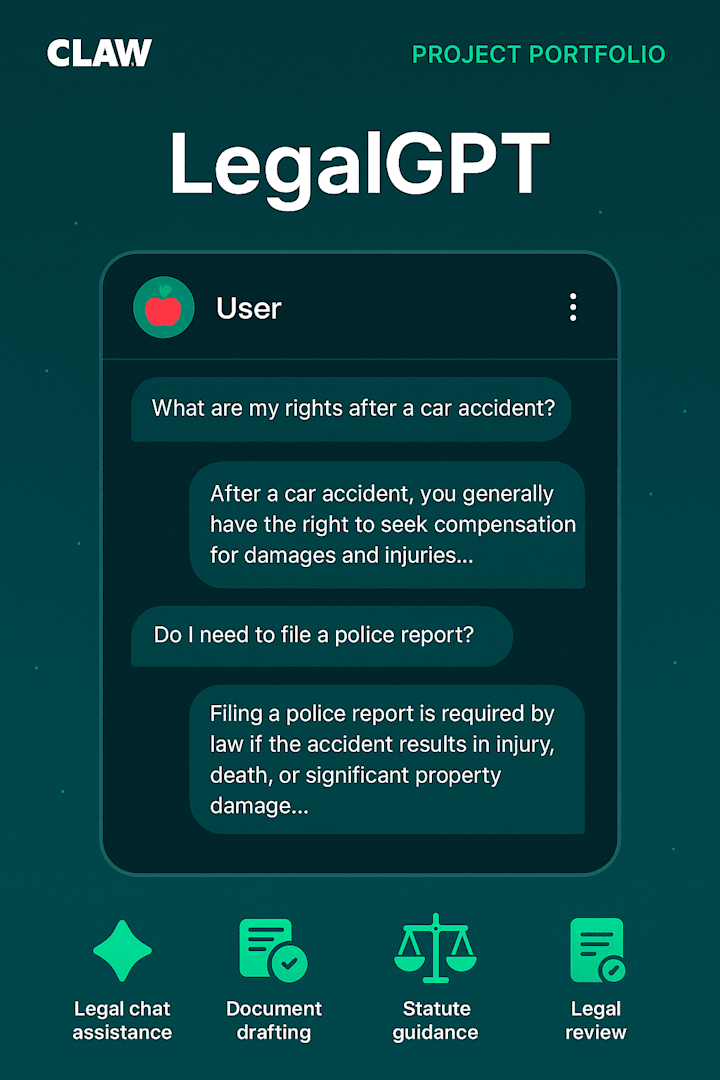 Cover image for Development of LegalGPT for Claw LegalTech