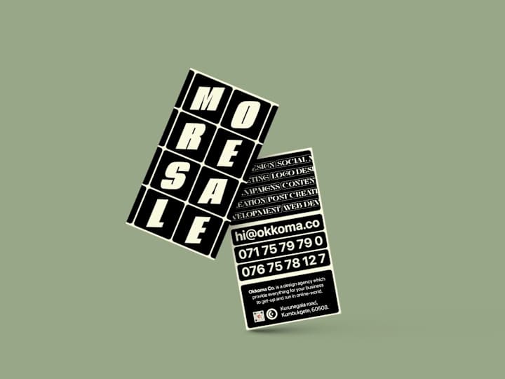 Cover image for Duo-Tone Business Card Design for Okkoma Co.