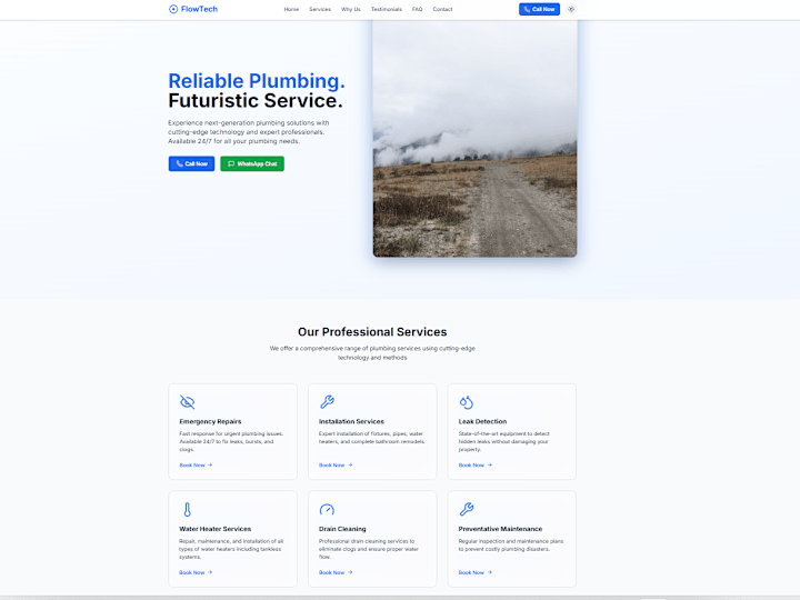 Cover image for FlowTech Plumbing | Modern Plumbing Solutions