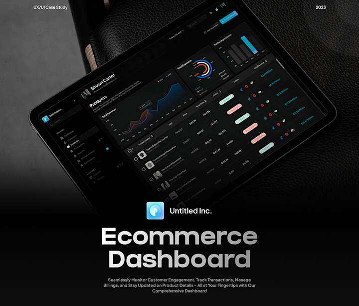 Cover image for ECommerce Dashboard for Shop Owners on Behance