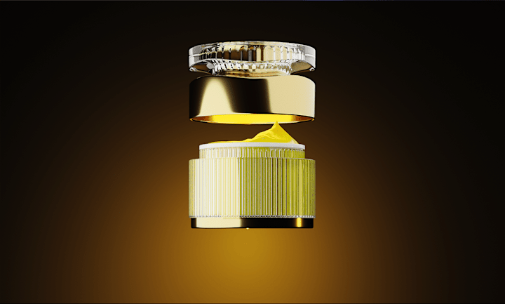 Cover image for Facial cream container 3D animation