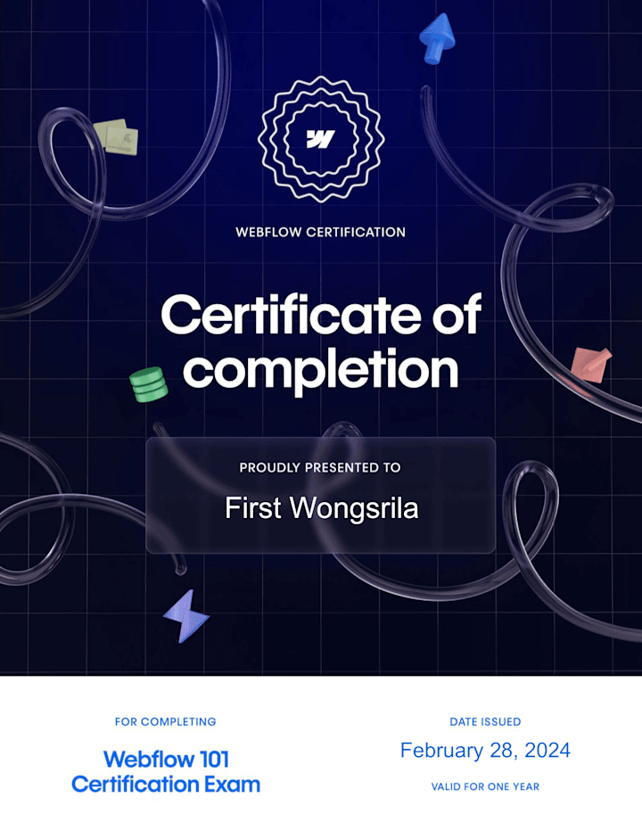 Cover image for Webflow Certification 