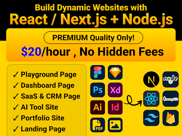 Cover image for Build Dashboards, SaaS, CRM & AI Playgrounds with Next.js/React