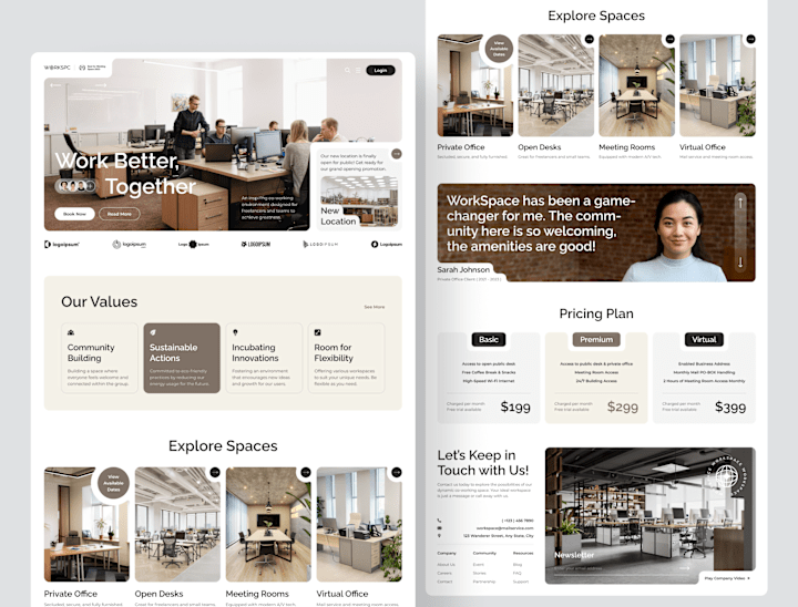 Cover image for Co-Working Space Website Framer