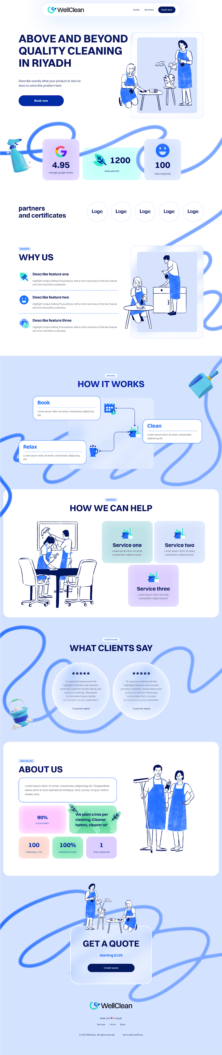 Cover image for Cleaning startup website