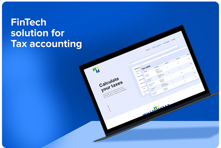 Cover image for What's my Tax - FinTech Calculator Web Design : Behance