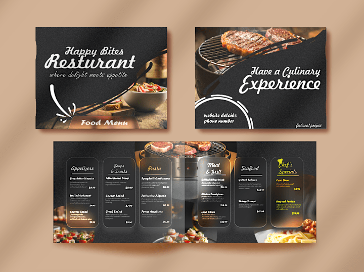 Cover image for Bi-fold Brochure Design For Restaurant 