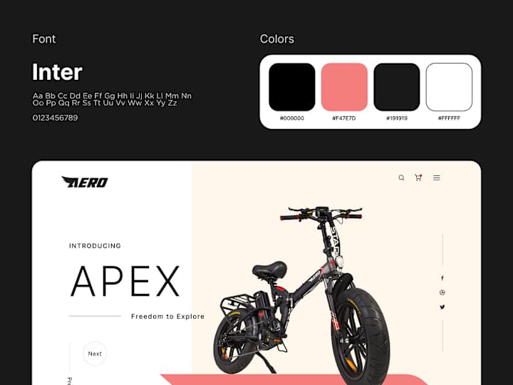 Cover image for AERO - Landing page UI design