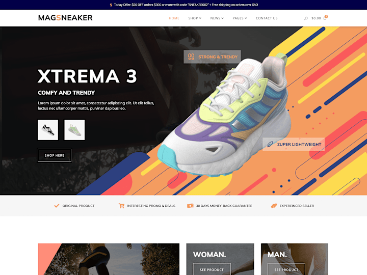 Cover image for MagSneaker - Modern Sneaker E-commerce Website 