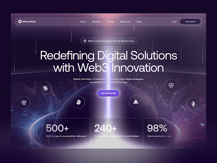 Cover image for MoonChain - Web3 Website Design