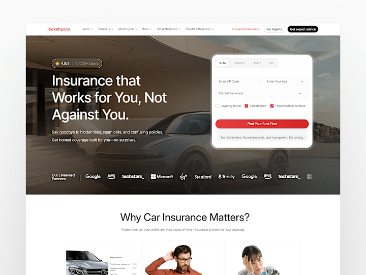 Cover image for RocketQuote Website Rebrand