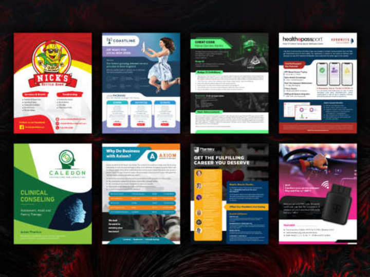 Cover image for Design annual report, company profile, bifold, trifold, brochure