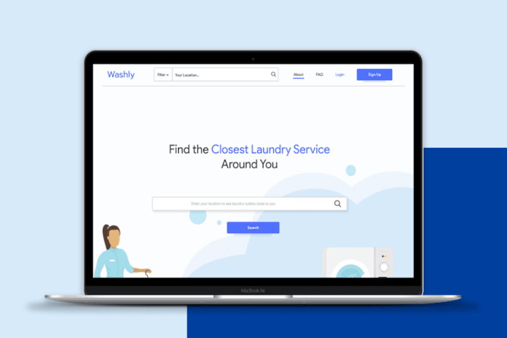 Cover image for Washly- A laundromat search web application