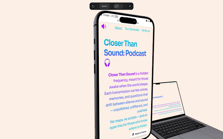Cover image for Podcast Series | Framer Website
