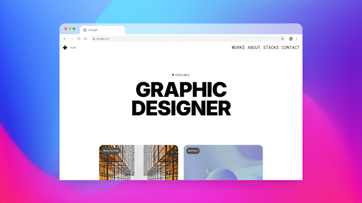 Cover image for Flux : Creative Portfolio Design & Framer Development