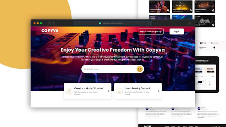 Cover image for Copyva | React website development