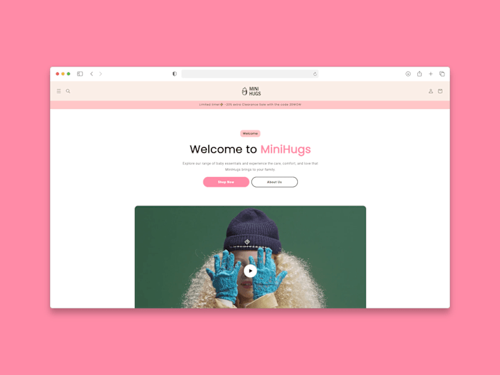 Cover image for MiniHugs-Ecommerce Shopify Store