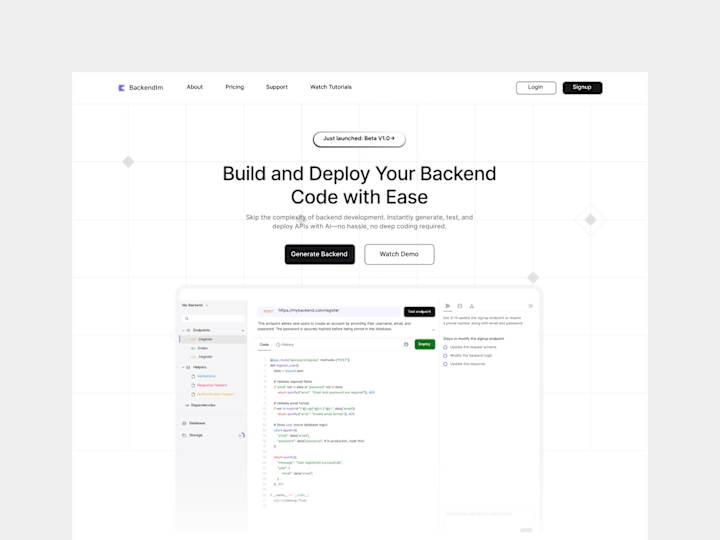 Cover image for BackendIm-Landing Page