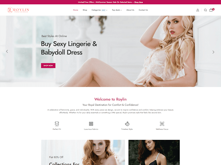 Cover image for Roylin.in || Custom Wordpress E-Commerce Website 