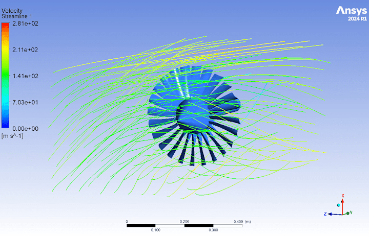 Cover image for Fluid Flow Analysis over a Turbo Fan post-bird-strike