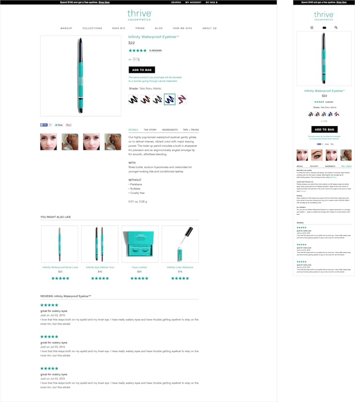 Cover image for Developing an E-commerce Store - Thrive Causemetics