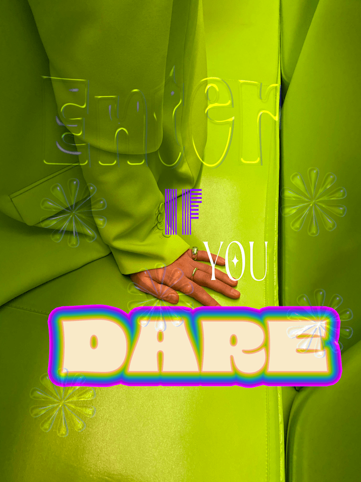 Cover image for Vibrant "Enter if you dare" Poster