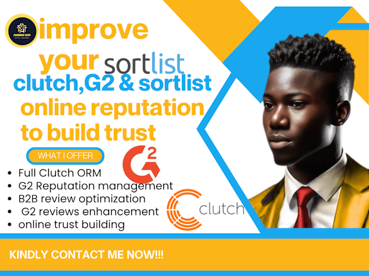 Cover image for Improve your Clutch G2 and Sortlist Reputation to Build Trust 