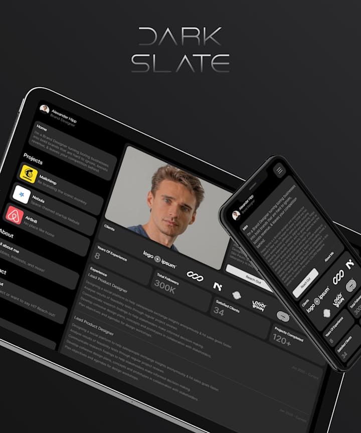 Cover image for Dark Slate | Personal Portfolio Framer Template