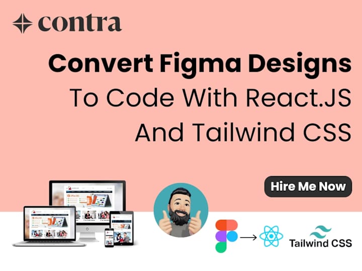 Cover image for Convert Figma Design Into React.JS & Tailwind CSS