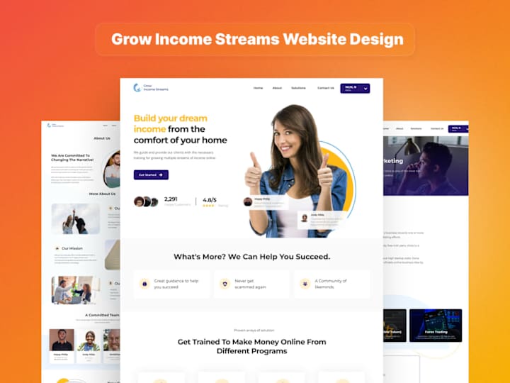 Cover image for Grow Income Streams Website Design Project