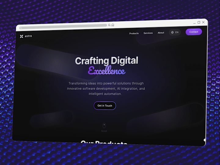 Cover image for Dark-Themed Landing Page Design and Deployment
