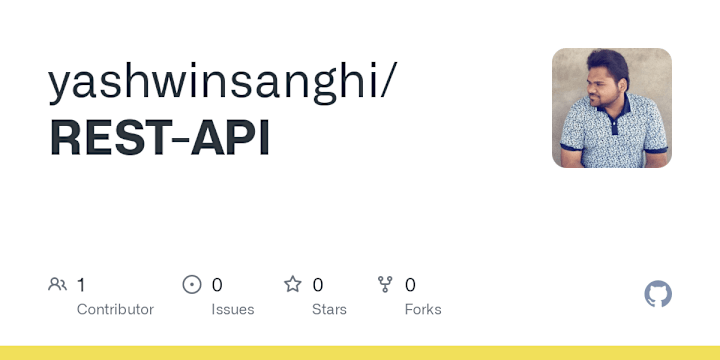 Cover image for GitHub - yashwinsanghi/REST-API