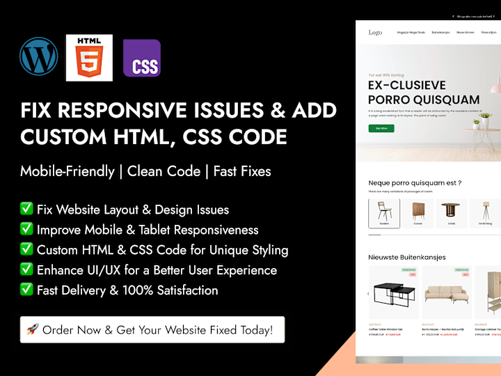 Cover image for Custom HTML website
